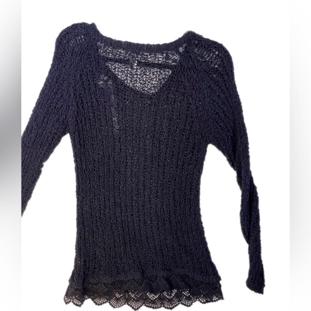 Aeropostale Bethany Mota Knit Black Sweater Cover Up Sz M - Picture 4 of 16